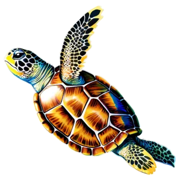 a sea turtle on a white background