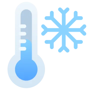 a thermometer with snow flakes
