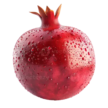 a red pome with water droplets on it