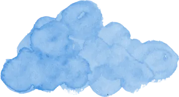 blue watercolor cloud png