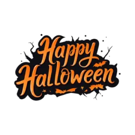 happy halloween lettering