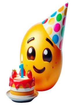 a birthday cake with a smiley face on it