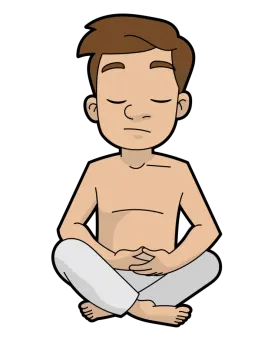 a man sitting on the ground with his arms crossed