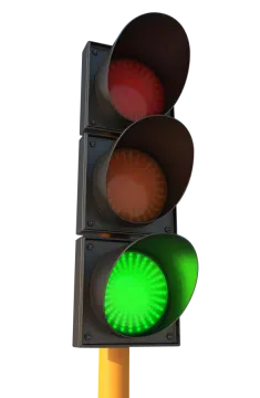 the traffic light is green