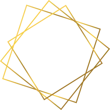 a gold frame with a white background