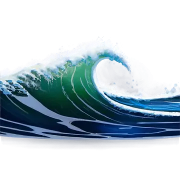 a wave in the ocean on a white background