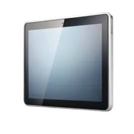a tablet computer on a white background