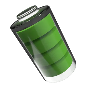 an illustration of a green battery