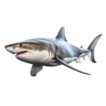 a great white shark with its mouth open