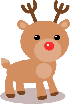 a reindeer with red nose