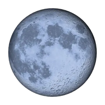 a blue moon on a white background