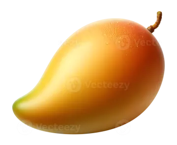 a mango on a white background