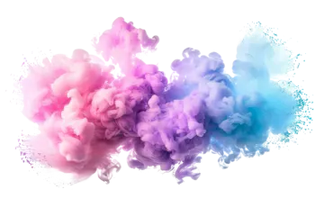 colorful ink in water on white background