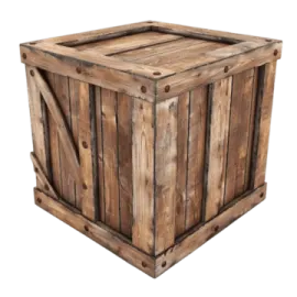 a small wooden box with two handles