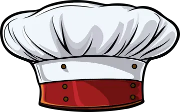 a chef hat on a white background