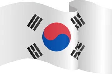 an open book with the flag of south korea