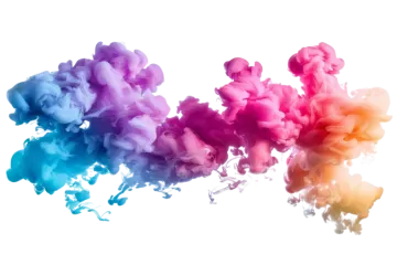 colorful ink in water on a white background