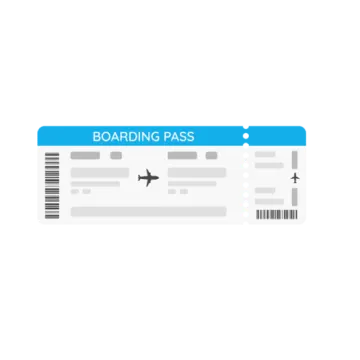 a boarding card with the word boarding pass