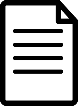 a black and white icon of a document
