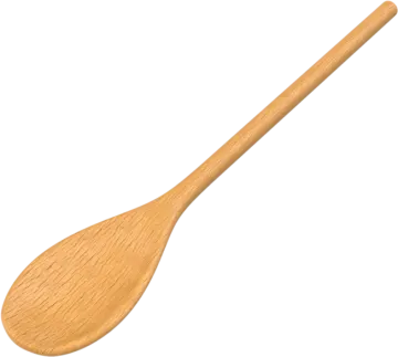 a wooden spoon on a white background