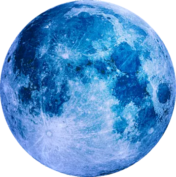 a blue moon on a white background