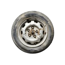 an old tire on a white background