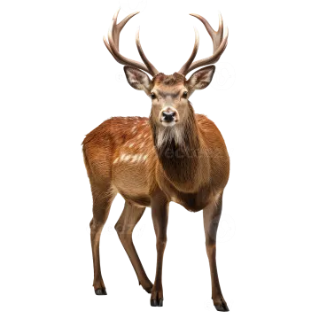 3d digital render of a red deer isolated on white background