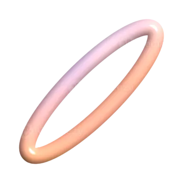 a pink ring on a white background