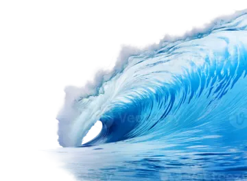 a large wave in the ocean