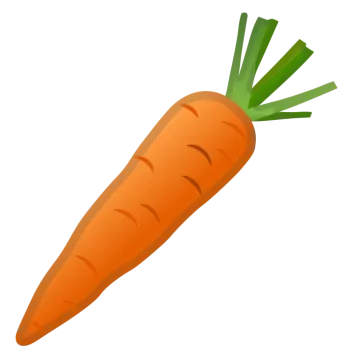 a carrot on a white background
