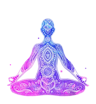 a watercolor drawing of a woman doing yoga