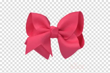 a pink bow on a transparent background