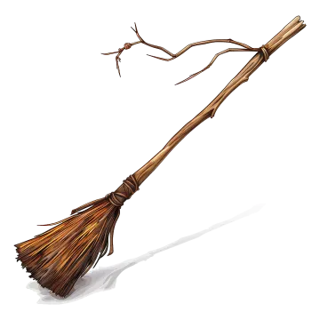a broom on a white background