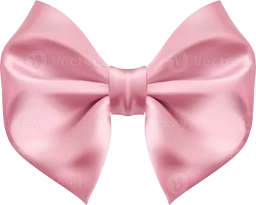 a pink bow on a white background