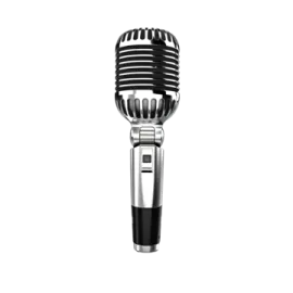 a microphone on a white background