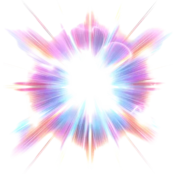 a colorful explosion of light on a white background