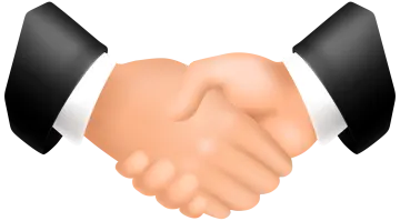 two men shaking hands