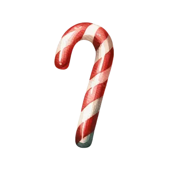 a candy cane on a white background