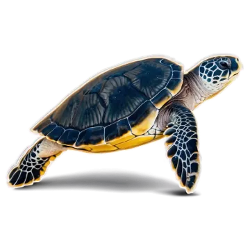a green sea turtle on a white background