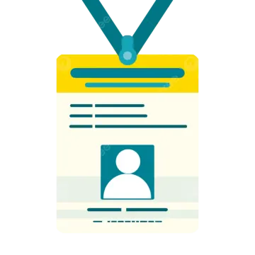 a badge with the name of a person on it