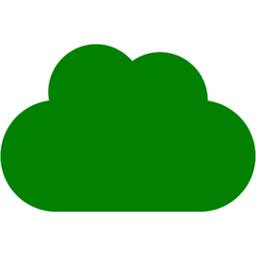 a green cloud on a white background