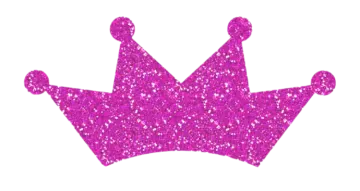 a pink crown on a white background