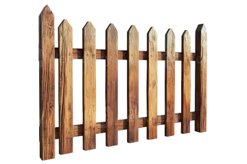 a wooden fence on a white background
