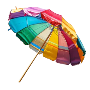 a multi colored umbrella