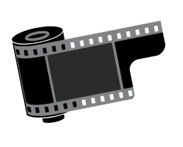 a black and white film strip