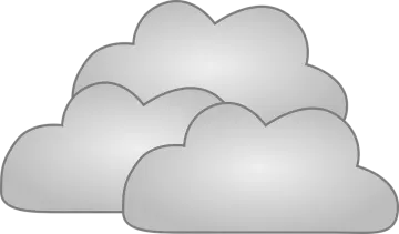 three gray clouds on a white background