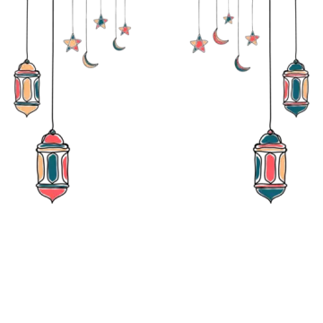 three colorful lanterns hanging from the ceiling
