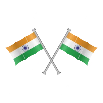 two indian flags on a white background