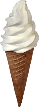 a chocolate cone with whipped cream on top