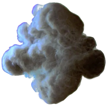 a cloud of smoke